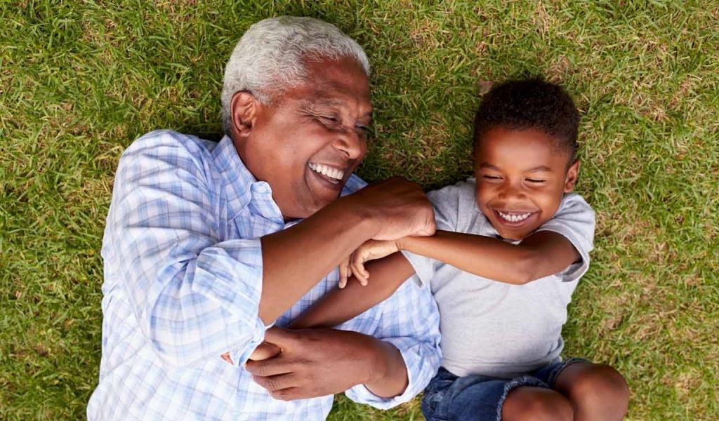 Family laughing