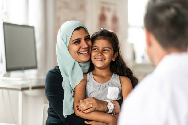 Mother and Daughter Smiling