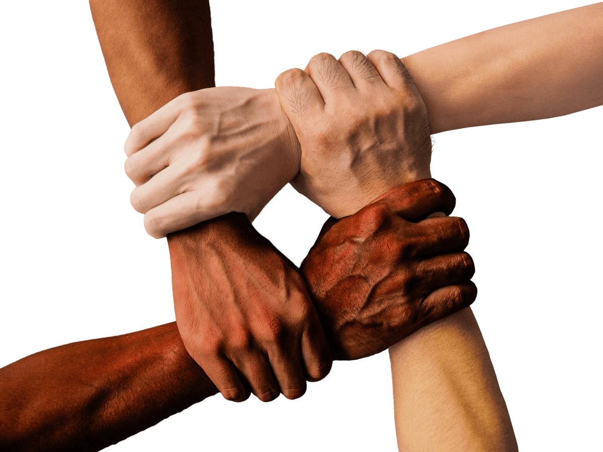 Holding hands