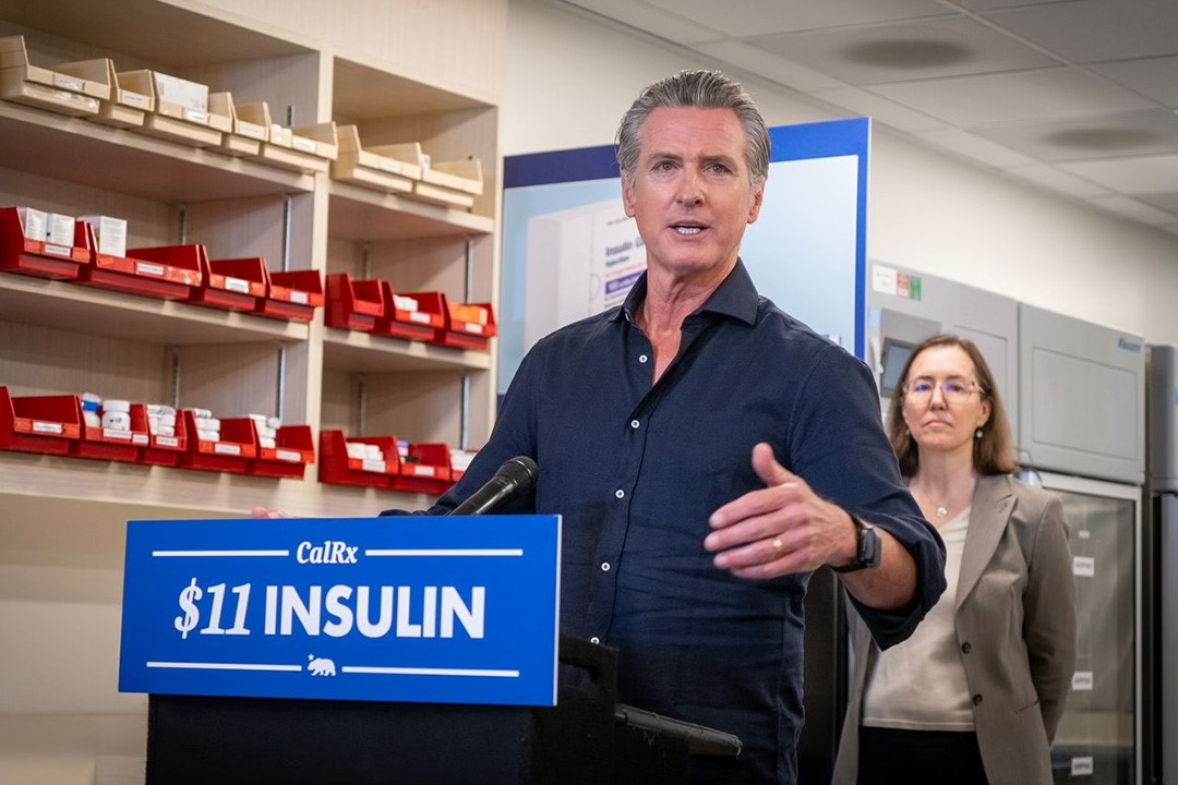 Gavin Newsom announcing $11 CalRx branded insulin